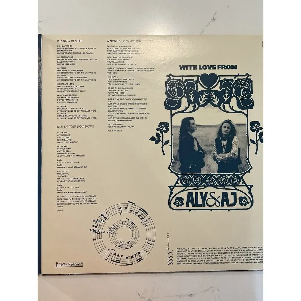 *AUTOGRAPHED* Aly & AJ "With Love From" Pillowcase LP vinyl wax! signed #2 - Picture 5 of 6